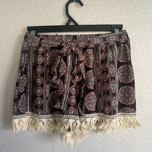 Bohemian Tassel Papaya Shorts